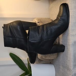 Cole Haan black leather ankle boots